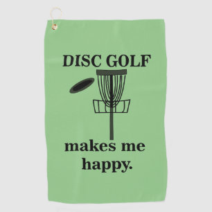 Disc Golf Makes Me Happy Disc Golf Golf Towel