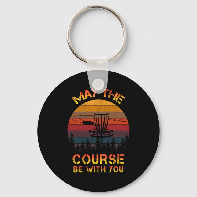 Disc Golf May The Course Be With You Frolf Keychain (Front)