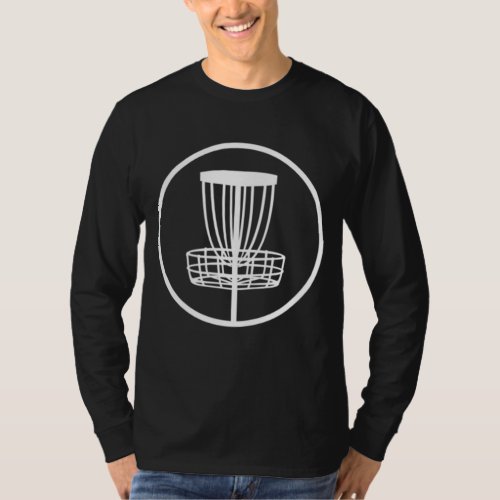 Disc Golf Men Disc Golf Basket Chest Logo T_Shirt