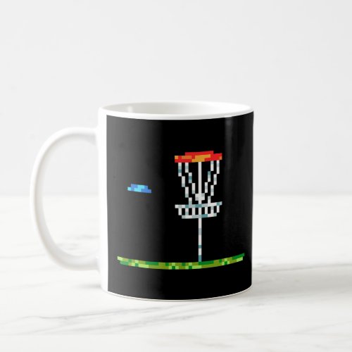 Disc Golf Men Disc Golf Tee 8 Bit Basket Coffee Mug