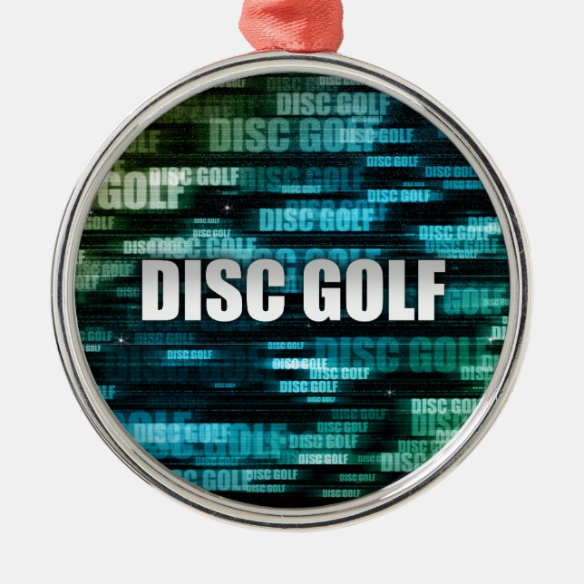 Disc Golf Metal Ornament (Front)