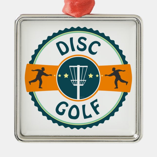Disc Golf Metal Ornament (Front)