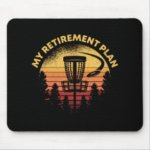 Disc Golf My Retirement Plan Retro Grandpa Gift Ho Mouse Pad