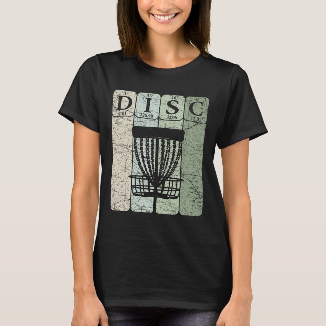 Disc Golf Periodic Table Elements Frolf Player Vin T-Shirt (Front)