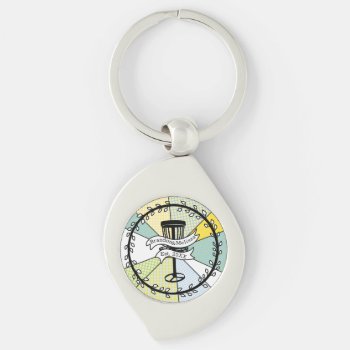 Disc Golf Personalized Couple Established Date  Keychain by DrawnToYou at Zazzle