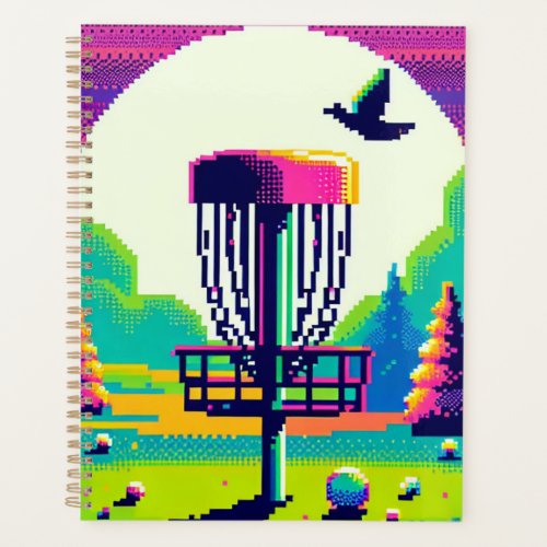 Disc Golf Pin Pixel Art Planner