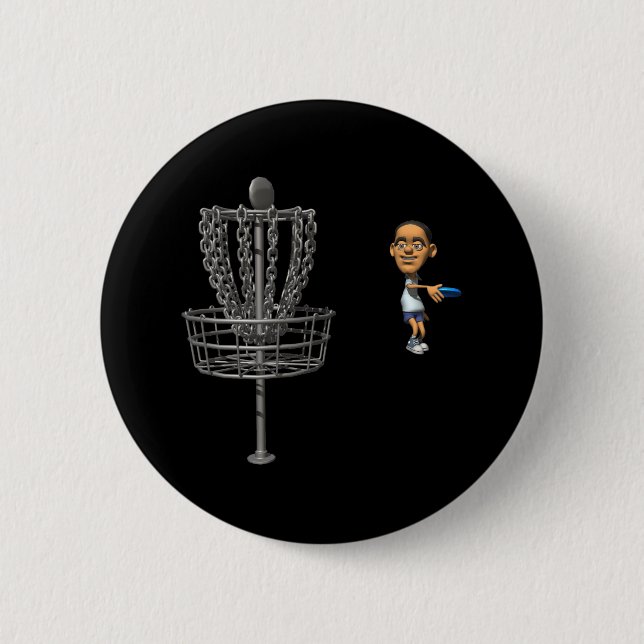 Disc Golf Pinback Button (Front)
