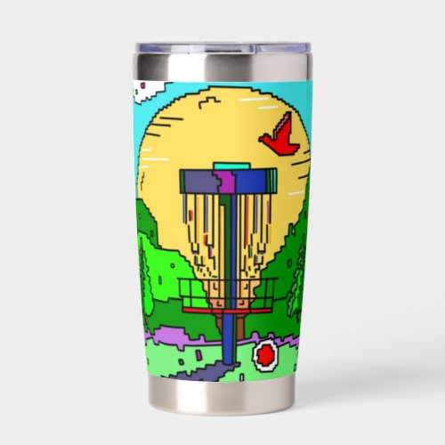 Disc Golf Pixel Art Insulated Tumbler