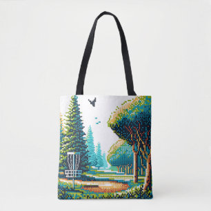 Disc Golf Pixel Art  Tote Bag
