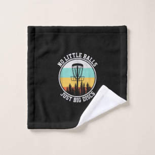 Disc Golf Player Big Discs Golfer Funny Golfing Wash Cloth