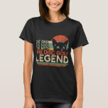 Disc Golf Player Cat Dad Man Myth Legend T-Shirt