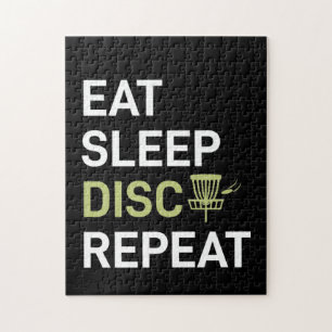 Disc Golf Player   Eat Sleep Disc Golf Repeat Jigsaw Puzzle