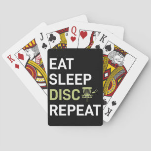 Disc Golf Player   Eat Sleep Disc Golf Repeat Poker Cards