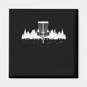 Disc Golf Player Forest Sport Frisbee Disc Golfing Magnet