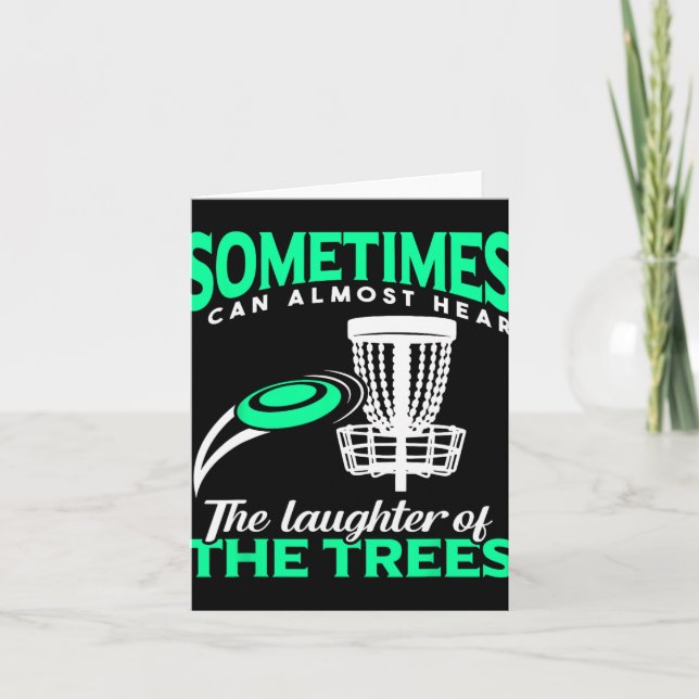 Disc Golf Player Frisbee Golf I Can Almost Hear Th Card (Front)