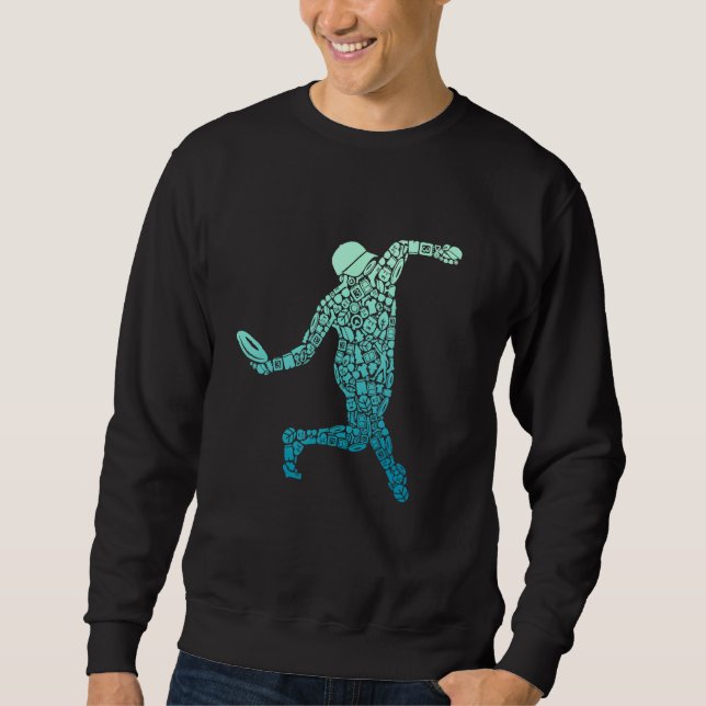 Disc Golf Player Frisbees Boys Men Flying Disc Gol Sweatshirt (Front)