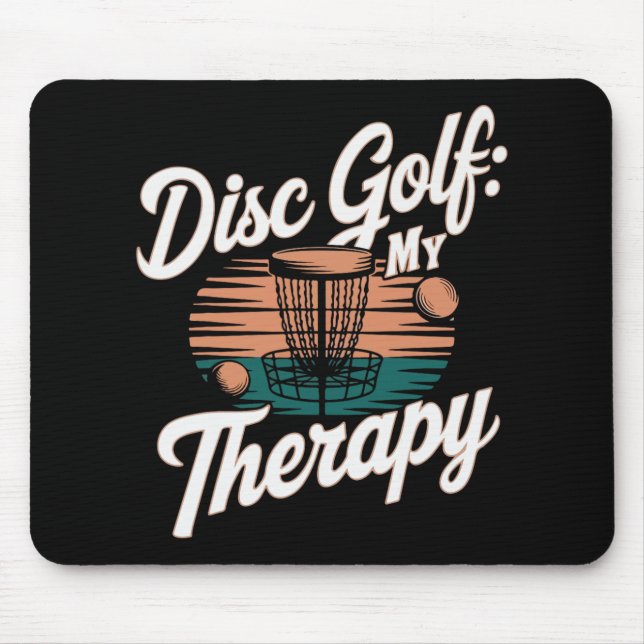 Disc Golf Player Funny Frisbee Game  Mouse Pad (Front)