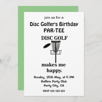 Disc Golf Player Golfers Birthday Disc Golf