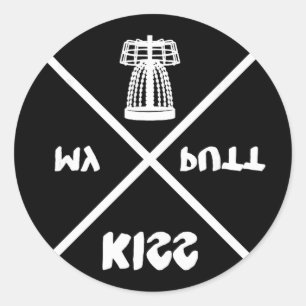 Disc Golf Player Kiss My Putt - Frolf Frisbee Golf Classic Round Sticker