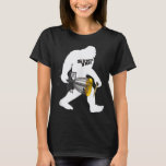 Disc Golf Playing Bigfoot With Stupid Tree Quote F T-Shirt