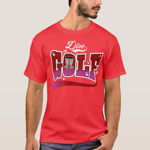 Disc Golf Red T_Shirt