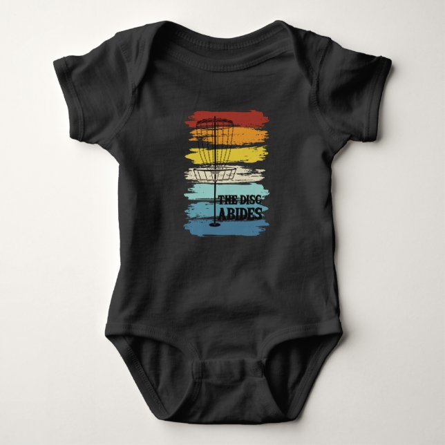 Disc Golf Retro Baby Bodysuit (Front)