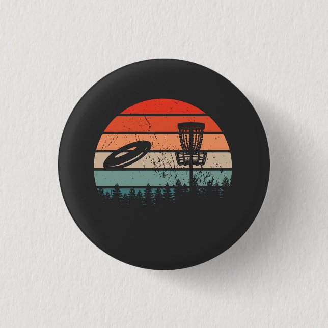 Disc Golf Retro Button (Front)