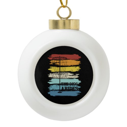 Disc Golf Retro Ceramic Ball Christmas Ornament