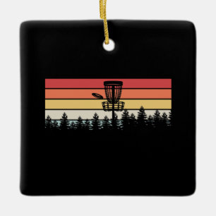 Disc Golf Retro Ceramic Ornament