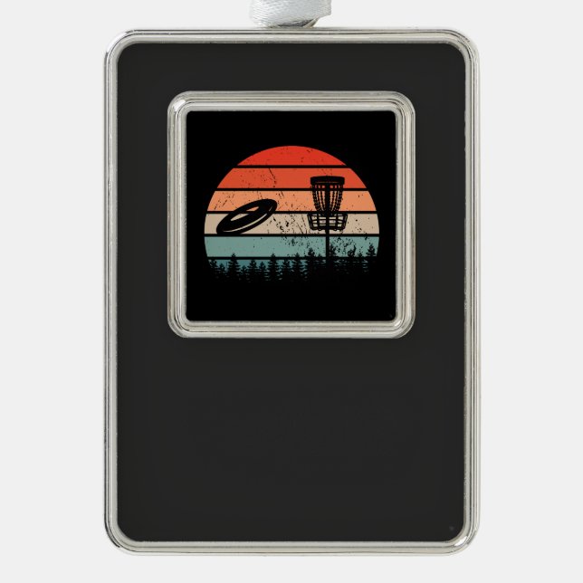 Disc Golf Retro Christmas Ornament (Front)