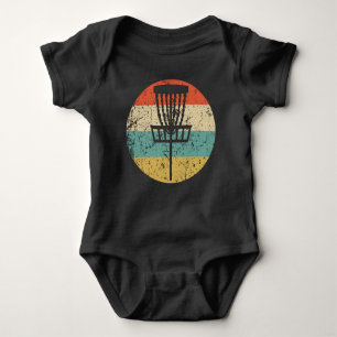 Disc Golf Retro Disc Golf Basket Baby Bodysuit