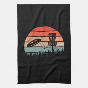 Disc Golf Retro Kitchen Towel