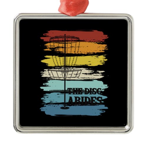 Disc Golf Retro Metal Ornament
