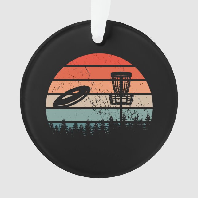 Disc Golf Retro Ornament (Front)