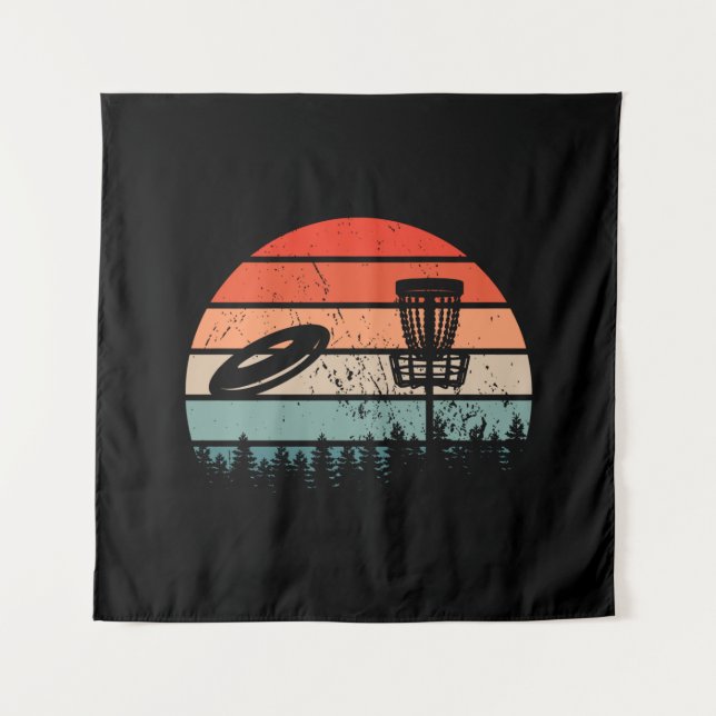 Disc Golf Retro Tapestry (Front)