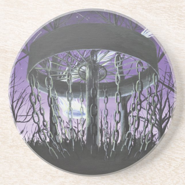 disc golf sandstone coaster (Front)