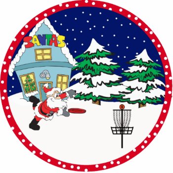 Disc Golf Santa Ornament by freespiritdesigns at Zazzle