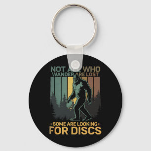 Disc Golf Sasquatch Bigfoot Disc Golfer Funny Disc Keychain