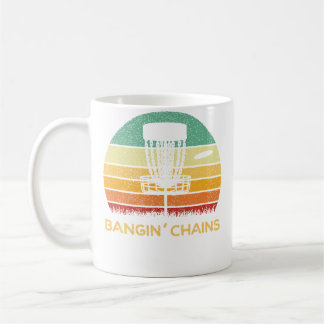 Disc Golf Shirt Funny Bangin' Chains Retro Golfing Coffee Mug