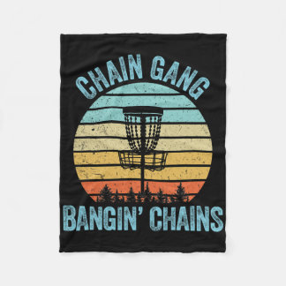 Disc Golf Shirt Funny Chain Retro Disc Golf Gift Fleece Blanket