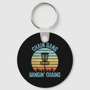 Disc Golf Shirt Funny Chain Retro Disc Golf Gift Keychain