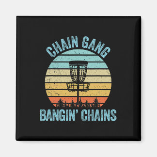 Disc Golf Shirt Funny Chain Retro Disc Golf Gift Magnet
