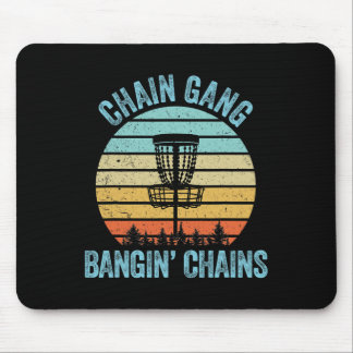 Disc Golf Shirt Funny Chain Retro Disc Golf Gift Mouse Pad