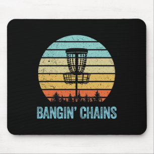 Disc Golf Shirt Funny Nging Chains Retro Disc Golf Mouse Pad