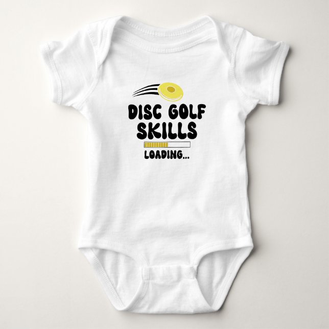 Disc Golf Skills Loading | Disc Golf Caddy Baby Bodysuit (Front)