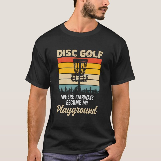 Disc Golf Sport Frisbee Player Flying Disc Basket  T-Shirt (Front)