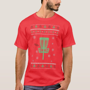 Disc Golf Sports Frisbee Christmas Season Ugly Xma T-Shirt