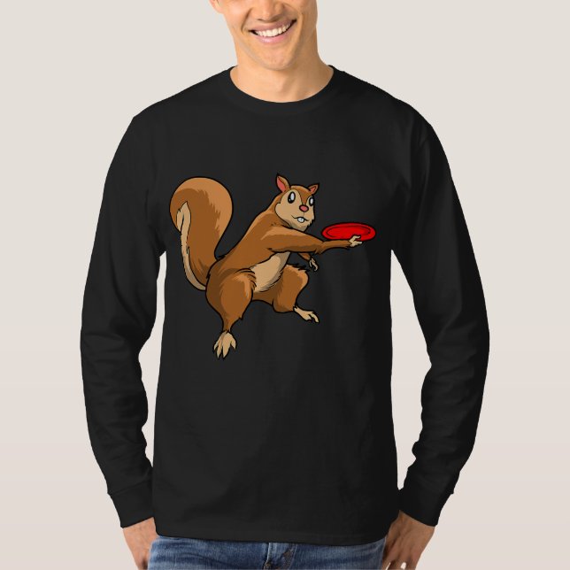 Disc Golf Squirrel Frolf Frisbee Golf Disc  T-Shirt (Front)