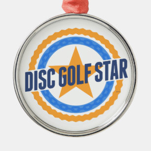 Disc Golf Star Metal Ornament