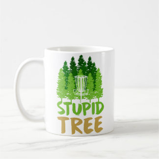 Disc Golf Stupid Trees Retro Frisbee Funny Sports Coffee Mug
